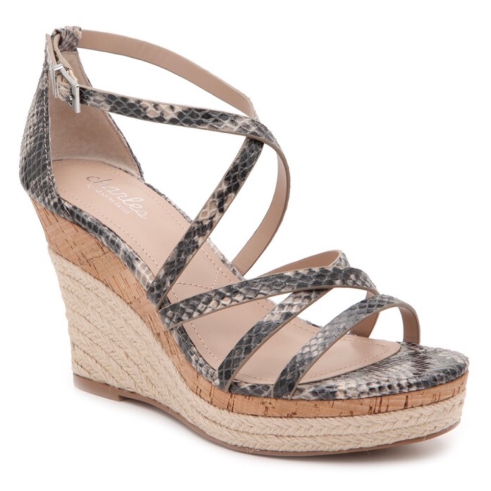 Charles David Leawood Espadrille Wood Sandal